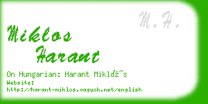 miklos harant business card